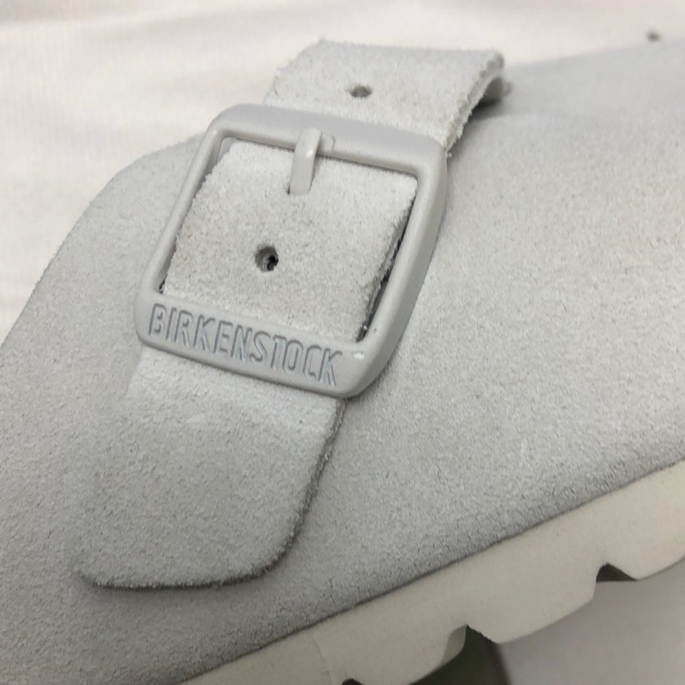 NWT Women's White Suede Birkenstock Boston Shoes - Narrow Fit - Picture 6 of 8